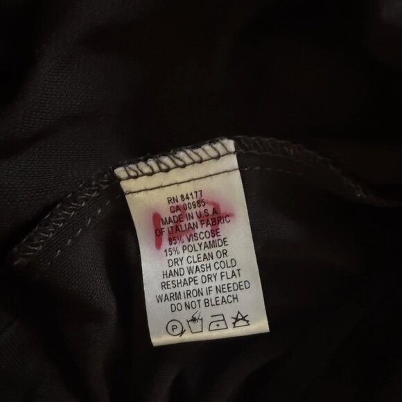 Women’s Diane Von Furstenberg Solid Brown V-Neck Collared Tie Wrap Dress - Picture 10 of 10